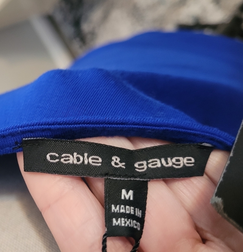 Cable & Gauge Eyelet Strap One Shouldered Top Medium - Picture 4 of 5